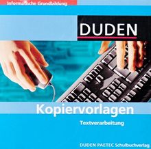 Kopiervorlagen Textverarbeitung. (PC; Mac; Linux)