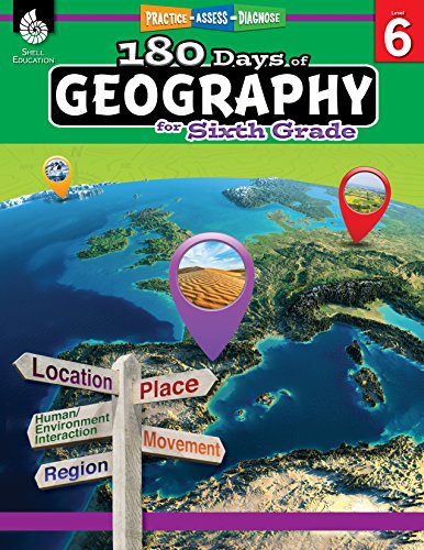 180 Days of Geography for Sixth Grade: Level 6 (Practice, Assess, Diagnose)