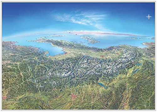 Panoramakarte Alpen