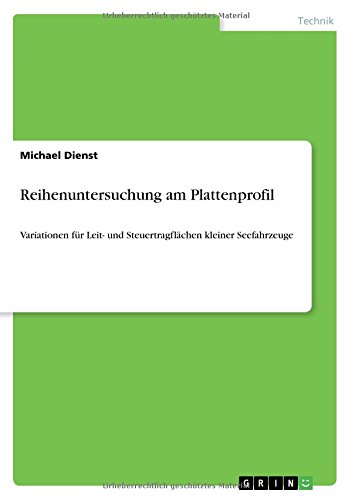 Reihenuntersuchung am Plattenprofil: Variationen für Leit- und Steuertragflächen kleiner Seefahrzeuge