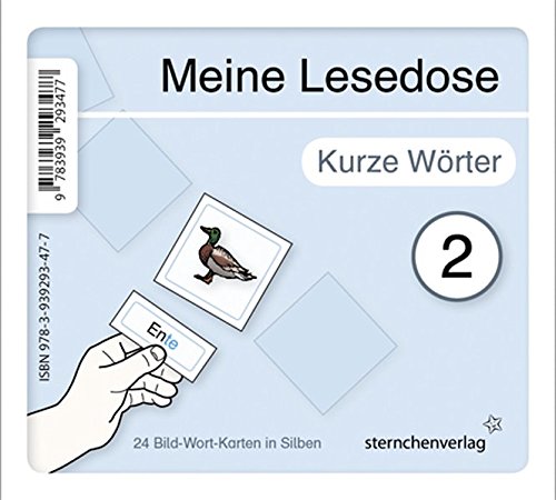 Meine Lesedose 2 - kurze Wörter: 24 Bild-Wort-Karten in Silben.