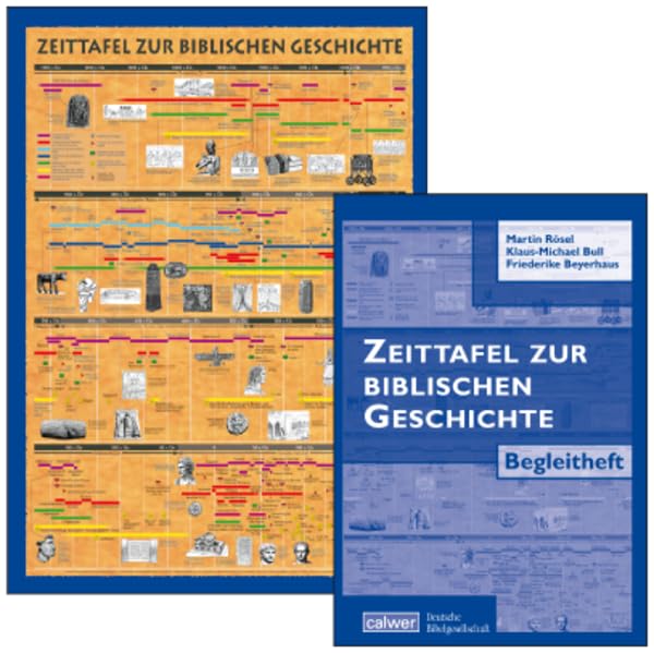 Kombi-Paket: Zeittafel zur biblischen Geschichte: Zeittafel zur biblischen Geschichte gefalzt und Begleitheft