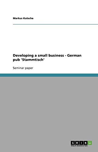 Developing a small business - German pub 'Stammtisch'