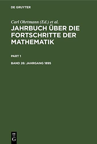 Jahrgang 1895 (Jahrbuch über die Fortschritte der Mathematik)