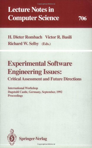 Experimental Software Engineering Issues:: Critical Assessment and Future Directions. International Workshop, Dagstuhl Castle, Germany, September ... (Lecture Notes in Computer Science)