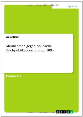 Maßnahmen gegen politische Buchpublikationen in der BRD