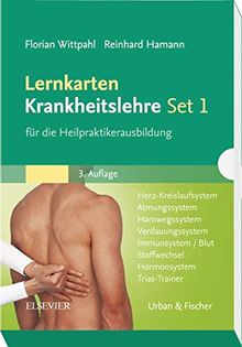 Lernkarten Krankheitslehre Set 1 für die Heilpraktikerausbildung: Herz-Kreislaufsystem, Atmungssystem, Harnwegssystem, Verdauungssystem, Immunsystem/Blut, Stoffwechsel, Hormonsystem, Trias-Trainer