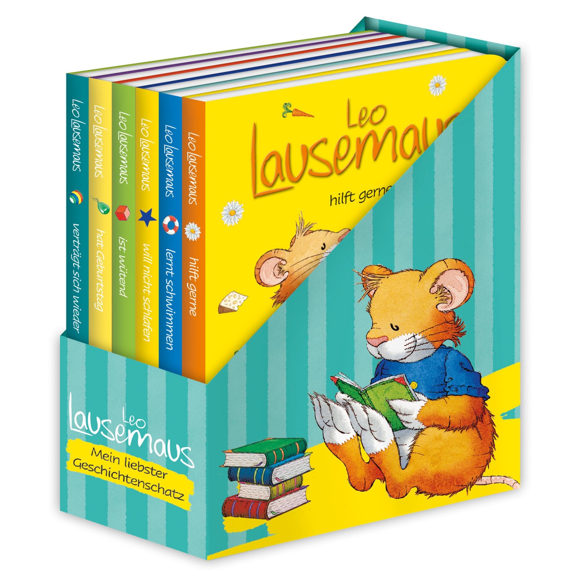 Leo Lausemaus - Mein liebster Geschichtenschatz (Jubiläums-Schuber): 6 Mini-Bücher mit Vorlesegeschichten für Kinder ab 3 Jahren