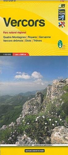 Libris Wanderkarte 10 Vercors 1 : 60 000: Parc naturel régional. Quatre Montagnes, Royans, Gervanne, Vercors dromois, Diois, Trièves
