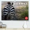 Zebras - Ungezähmte Kraft (hochwertiger Premium Wandkalender 2024 DIN A2 quer), Kunstdruck in Hochglanz