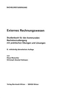 Externes Rechnungswesen: (keine Auslieferung über den Buchhandel)