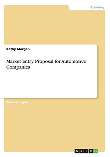 Market Entry Proposal for Automotive Companies