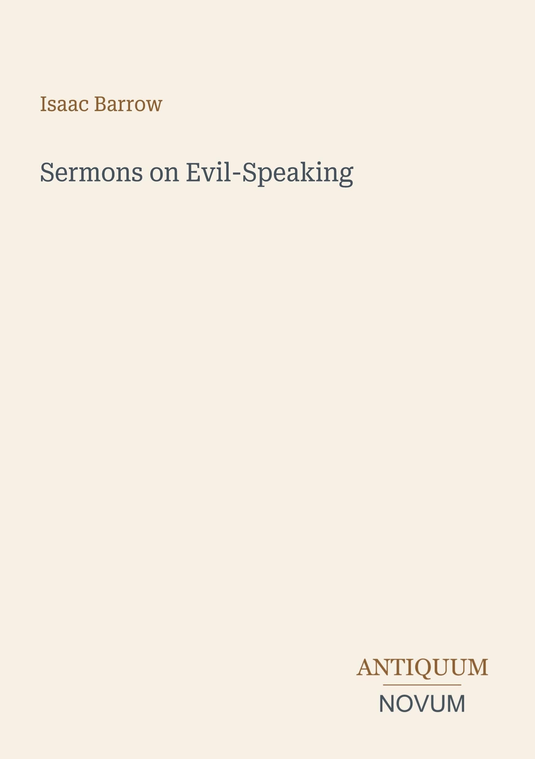 Sermons on Evil-Speaking