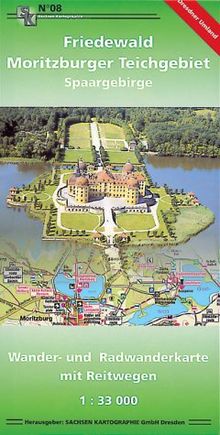 Friedewald, Moritzburger Teichgebiet, Spaargebirge: Wander- und Radwanderkarte mit Reitwegen. 1:30000