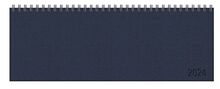 Tischquerkalender Professional Premium dunkelblau 2024: 1 Woche 2 Seiten; Bürokalender mit edlem Hardcover und nützlichen Zusatzinformationen im Format: 29,8 x 10,5 cm