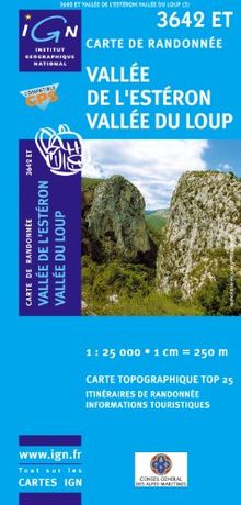 Vallée de l'Esteron / Vallée du Loup 1 : 25 000 (Ign Map)