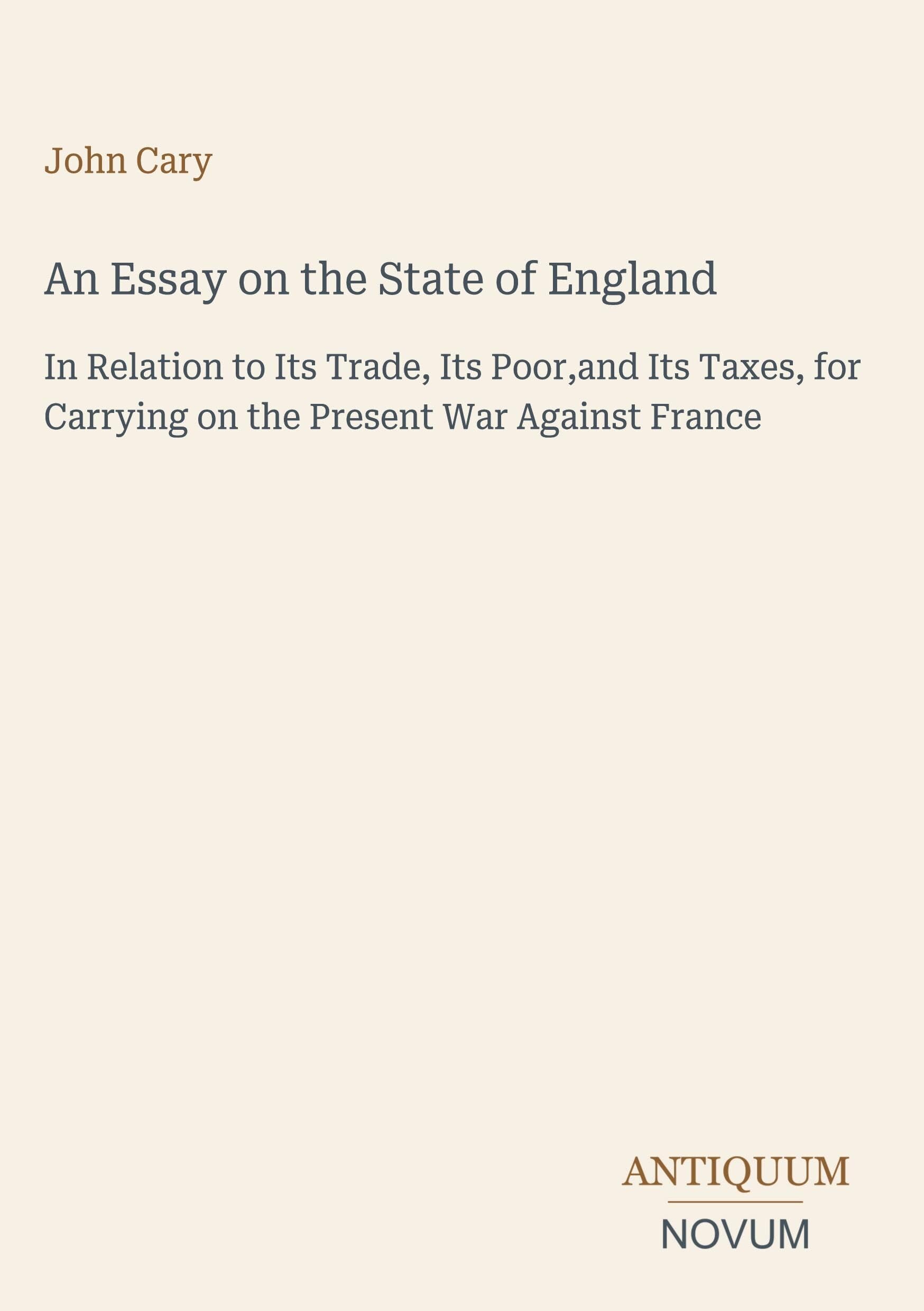 An Essay on the State of England