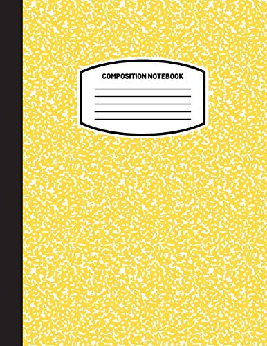 Blank Classic Classic Composition Notebook, (8.5x11) Wide Ruled Lined Paper Notebook Journal (Yellow) (Notebook For Kids, Teens, Students, Adults) Back To School