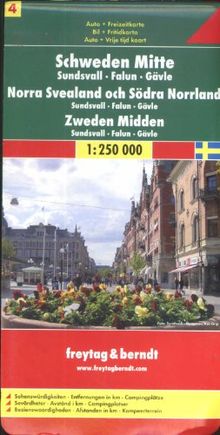 Freytag Berndt Autokarten, Blatt 4, Schweden Mitte - Sundsvall - Falun - Gävle - Maßstab 1:250 000: Sundsvall - Falun - Galve