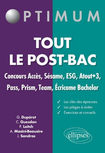 Le Concours Sésame-accès & Ecoles Post-bac Epreuves & Méthode