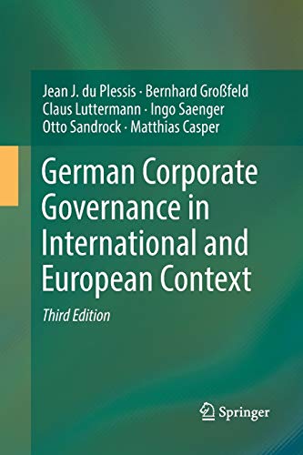 German Corporate Governance in International and European Context