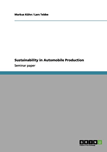 Sustainability in Automobile Production