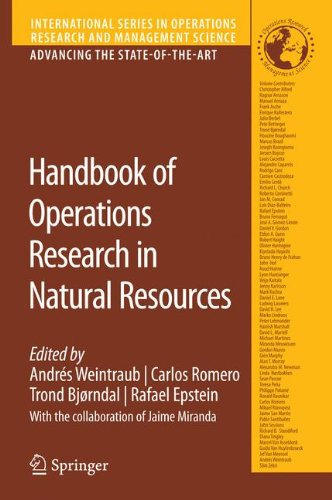 Handbook of Operations Research in Natural Resources (International Series in Operations Research & Management Science)