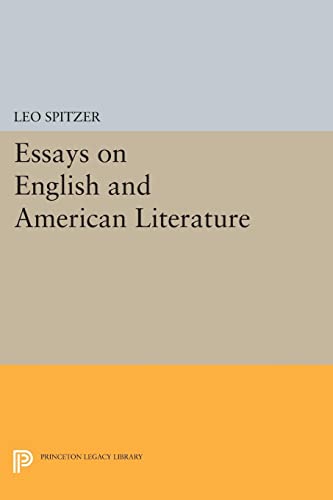 Essays on English and American Literature (Princeton Legacy Library)