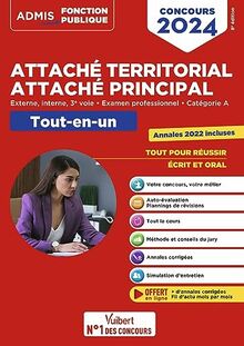 Attaché territorial, attaché principal : externe, interne, 3e voie, examen professionnel, catégorie A : tout-en-un, concours 2024