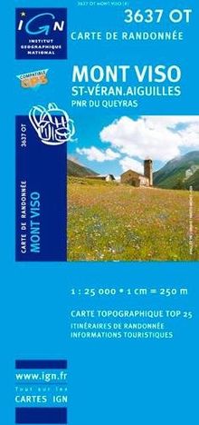 Mont Viso 1 : 25 000: St-Véran - Aiguelles. PNR du Queyras (Ign Map)