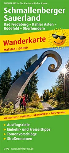 Schmallenberger Sauerland, Bad Fredeburg, - Kahler Asten - Bödefeld - Oberhundem: Wanderkarte mit Nebenkarte Oberhundem - Wingeshausen, ... GPS-genau. 1:30000 (Wanderkarte / WK)