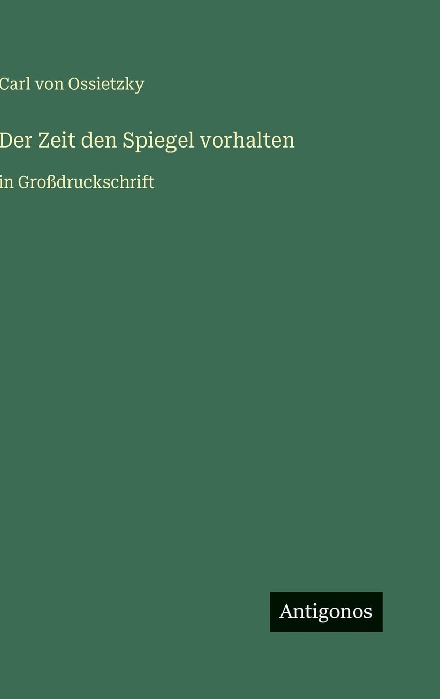 Der Zeit den Spiegel vorhalten: in Großdruckschrift