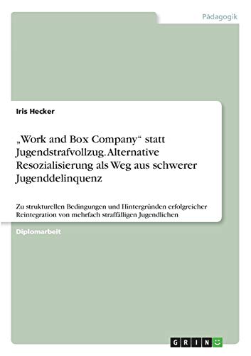 Work and Box Company statt Jugendstrafvollzug. Alternative Resozialisierung als Weg aus schwerer Jugenddelinquenz: Zu strukturellen Bedingungen und ... von mehrfach straffälligen Jugendlichen