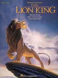 Elton John The Lion King Vocal Selections Pvg: Piano/Vocal (Music)