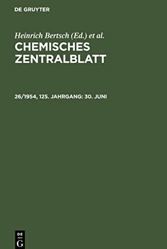 Chemisches Zentralblatt, 26/1954, 125. Jahrgang, 30. Juni