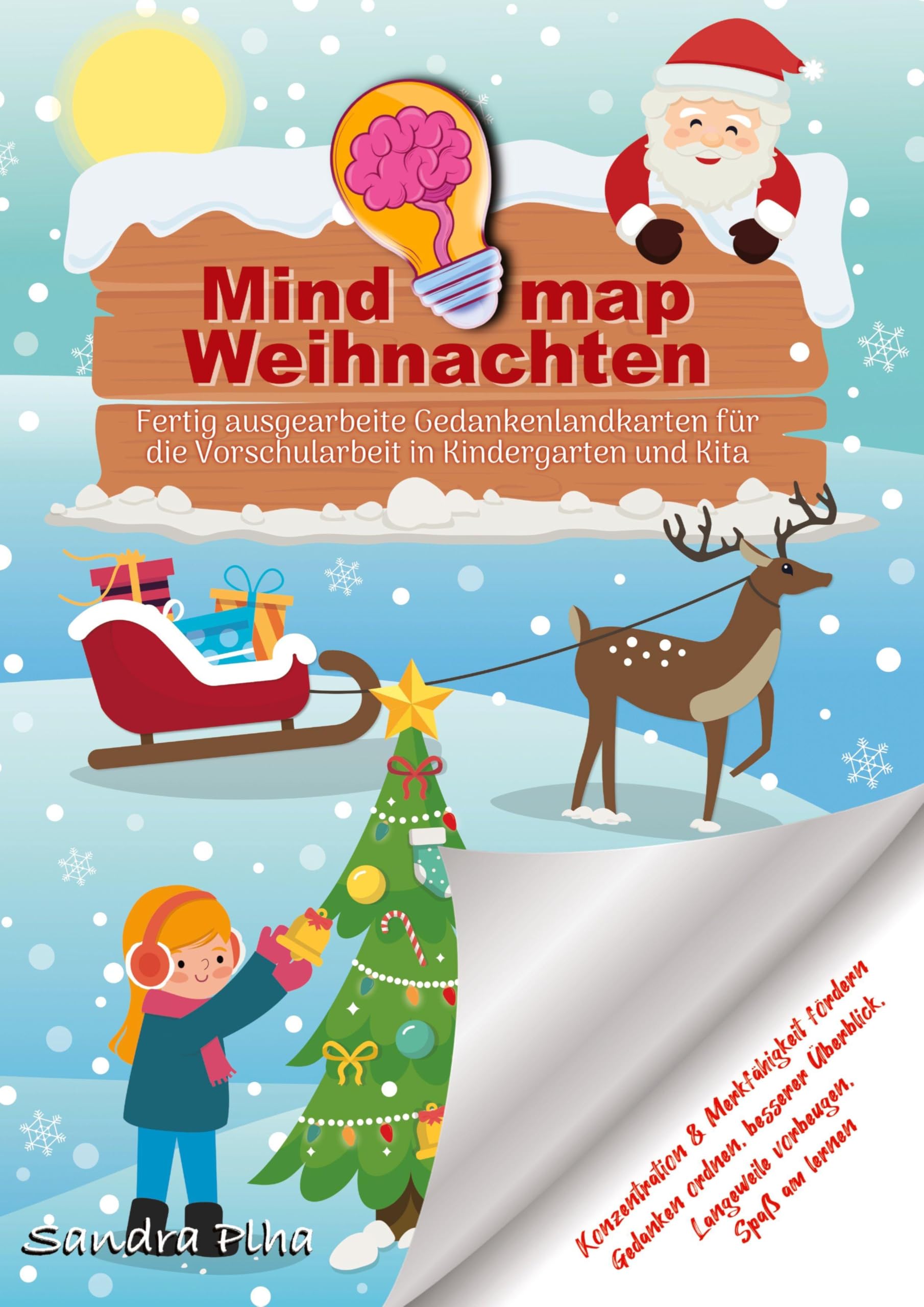 KitaFix-Mindmap Weihnachten (Fertig ausgearbeitete Gedankenlandkarten für die Vorschularbeit in Kindergarten und Kita): Konzentration und ... Langeweile vorbeugen, Spaß am Lernen