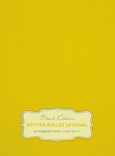 Large 8.5 x 11 Dotted Bullet Journal (Banana #5) Hardcover - 245 Numbered Pages