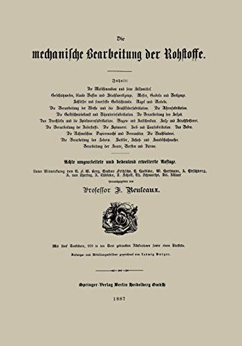 Die mechanische Bearbeitung der Rohstoffe (Das Buch der Erfindungen, Gewerbe und Industrien)