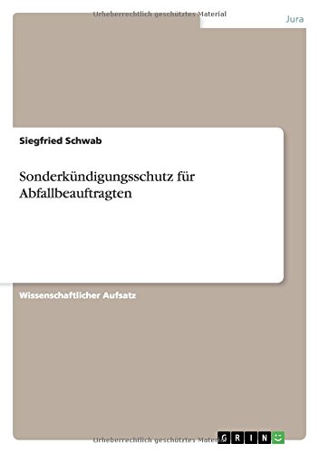 Sonderkündigungsschutz für Abfallbeauftragten