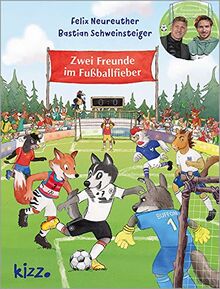 Zwei Freunde im Fußballfieber