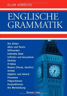 Englische Grammatik: Die Zeiten, Aktiv und Passiv, Hilfsverben, Indirekte Rede, Infinitiv und Gerundium, Partizip, If-Sätze, Nomen (Plural, Genitiv), ... Präpositionen, Konjunktionen, Wortstellung