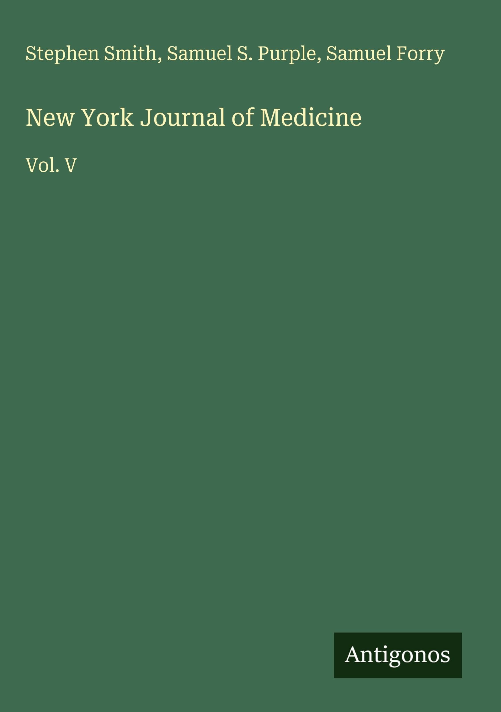 New York Journal of Medicine: Vol. V
