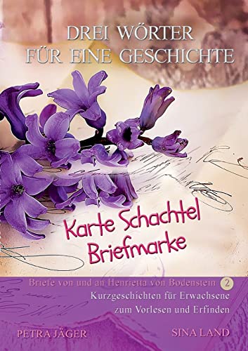 Drei Wörter für eine Geschichte: Karte Schachtel Briefmarke