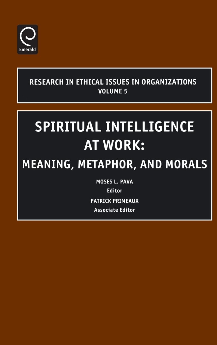 Spiritual Intelligence at Work: Meaning, Metaphor, and Morals (Research in Ethical Issues in Organizations, Volume 5, Band 5)