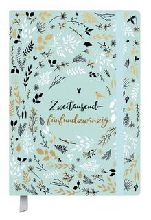 Terminkalender Campus Mint Flowers 18 Monate 2025/2026: Terminplaner 13 x 18,5 cm I Kalendarium von Oktober 2024 bis März 2026 I Platz für Notizen und Lesezeichenband