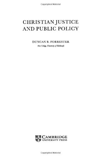 Christian Justice and Public Policy (Cambridge Studies in Ideology and Religion, Band 10)