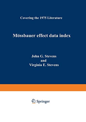 Mössbauer Effect Data Index: Covering the 1975 Literature