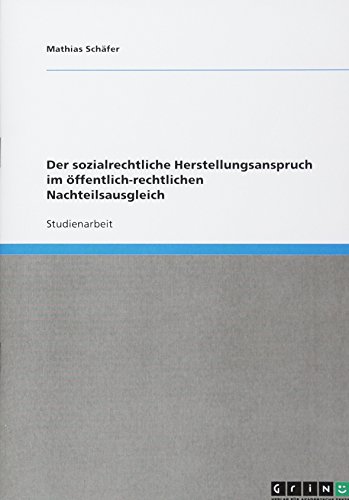 Der sozialrechtliche Herstellungsanspruch im öffentlich-rechtlichen Nachteilsausgleich