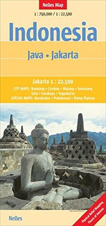Indonesia :  Java, Jakarta: 1 : 750,000 / 1 : 22,500 (Nelles Map)
