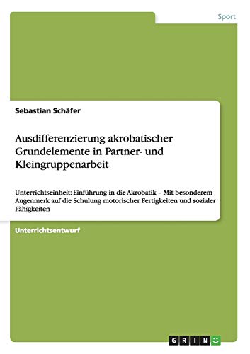 Ausdifferenzierung akrobatischer Grundelemente in Partner- und Kleingruppenarbeit: Unterrichtseinheit: Einführung in die Akrobatik - Mit besonderem ... Fertigkeiten und sozialer Fähigkeiten
